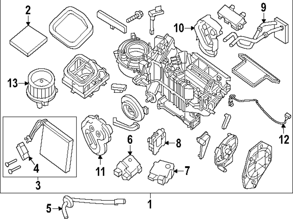 図面台(user b23ccd0a) Genuine Nissan Evaporator Assembly 27280-9BU0A | eBay