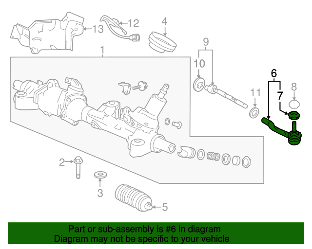 53540T2AA01 End R Tie Rod 20132018 Honda Accord Genuine Honda
