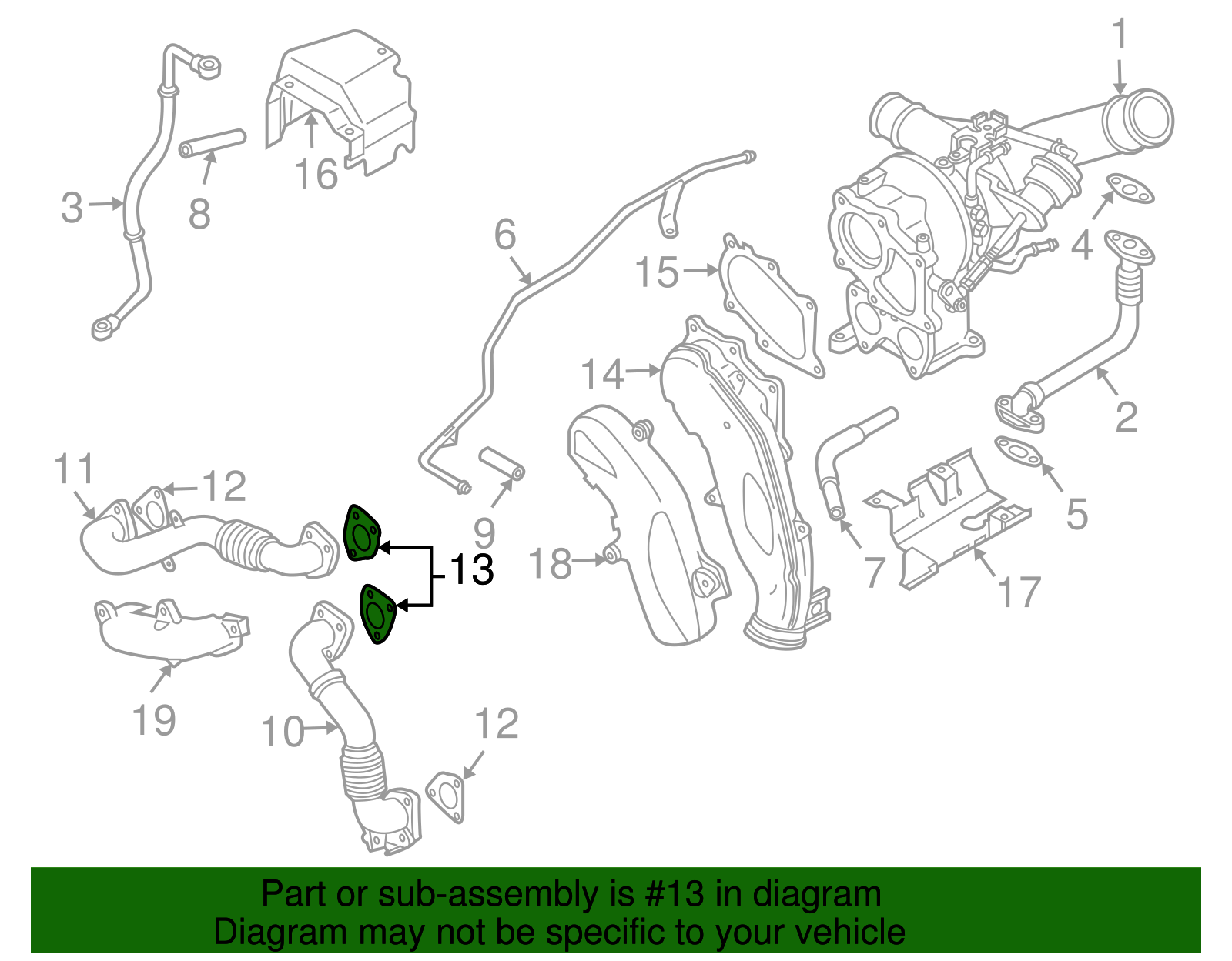 Turbocharger Inlet Pipe Gasket - GM (97192618)