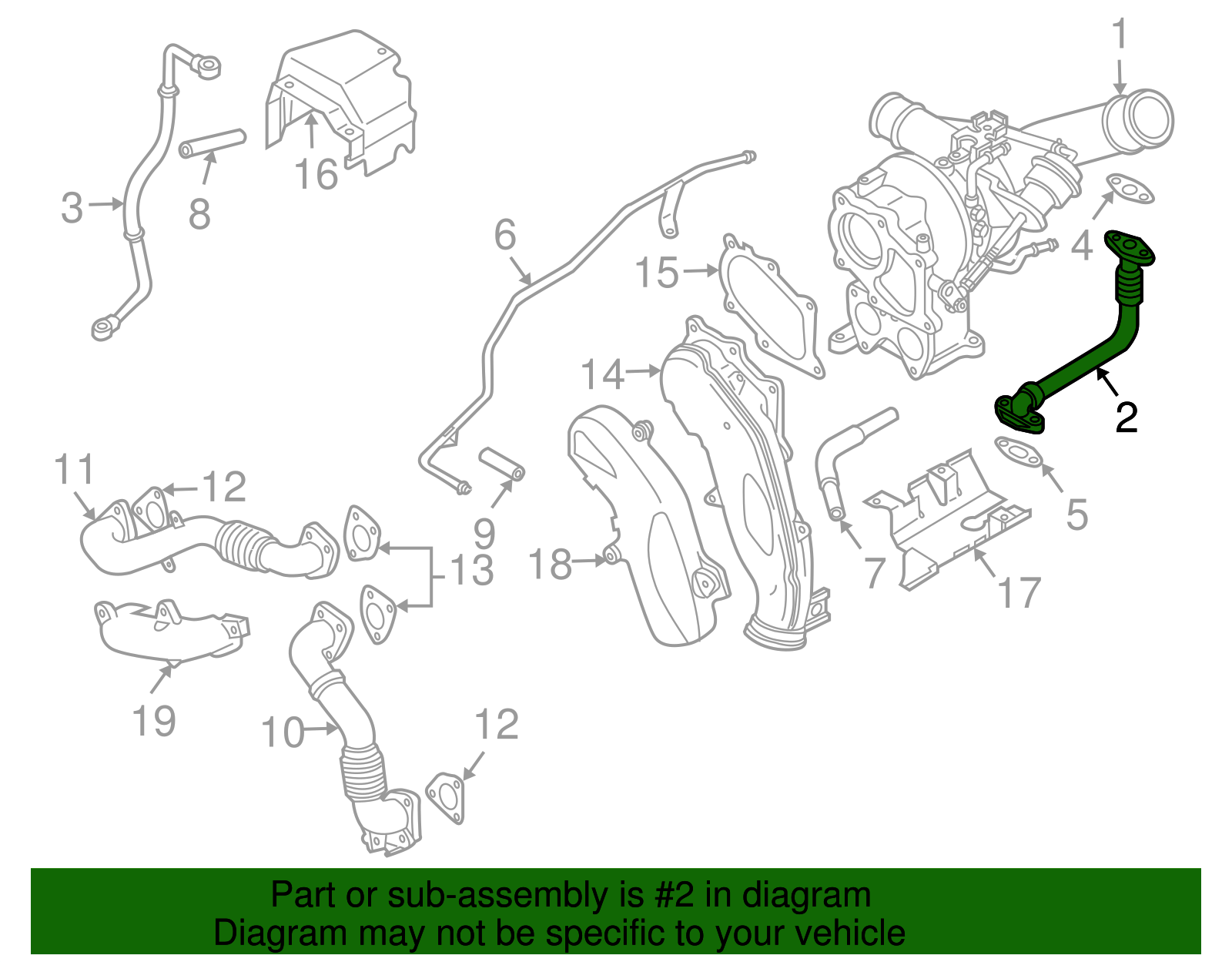Turbocharger Oil Return Pipe - GM (97239132)