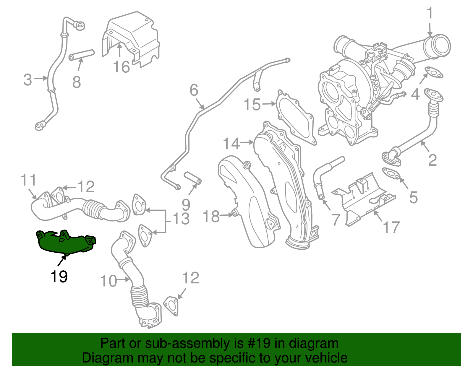 Driver Side Exhaust Pipe Heat Shield - GM (97333894)