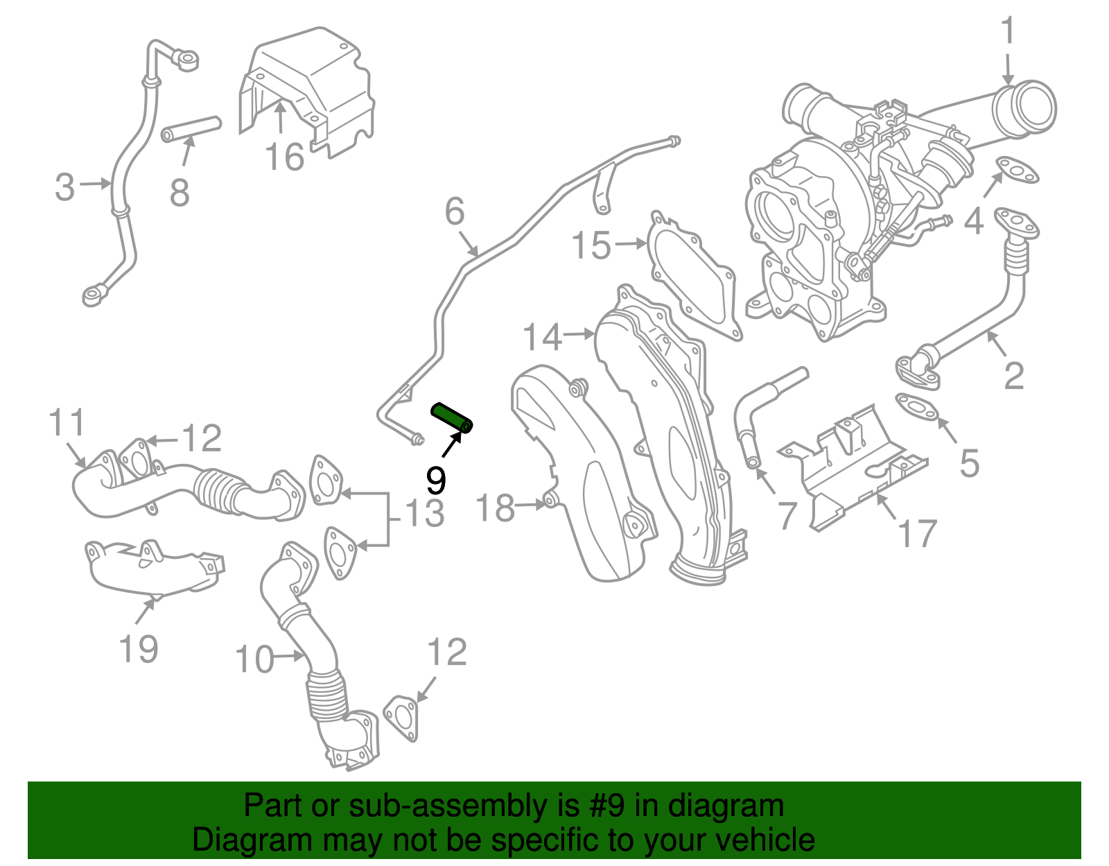 Turbocharger Coolant Return Hose - GM (94002821)