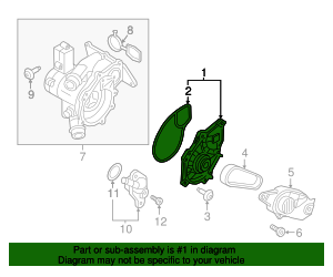 2015-2024 Audi Water Pump 06L-121-012-L | Genuine Audi Parts