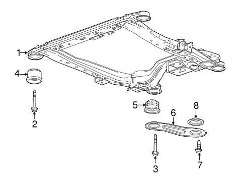 GM OEM Front Suspension-Engine Cradle Front Bolt 11570926