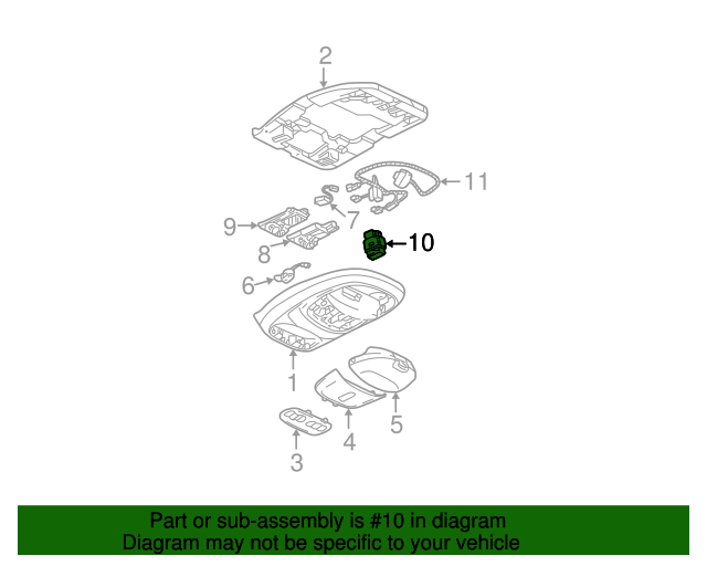 20022009 GM Sunroof Switch 15035475 GM