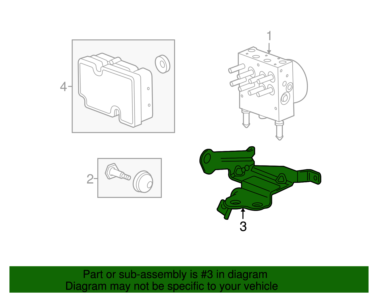 ABS Control Module Bracket - GM (96626022)