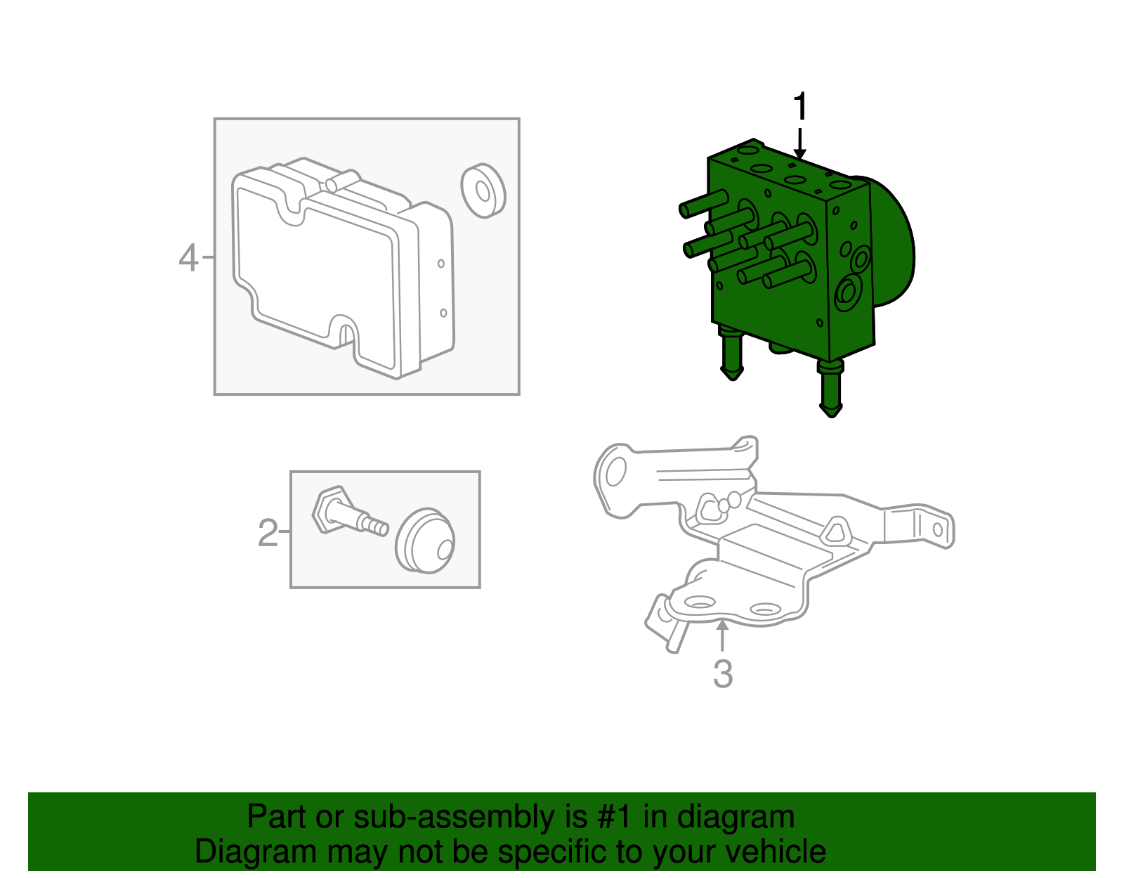 Brake Pressure Modulator Valve Kit with Seals - GM (19301496)