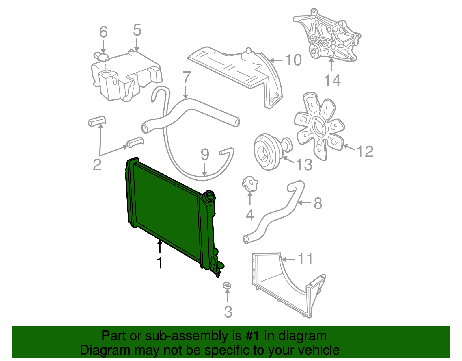 Radiator - GM (89040307)
