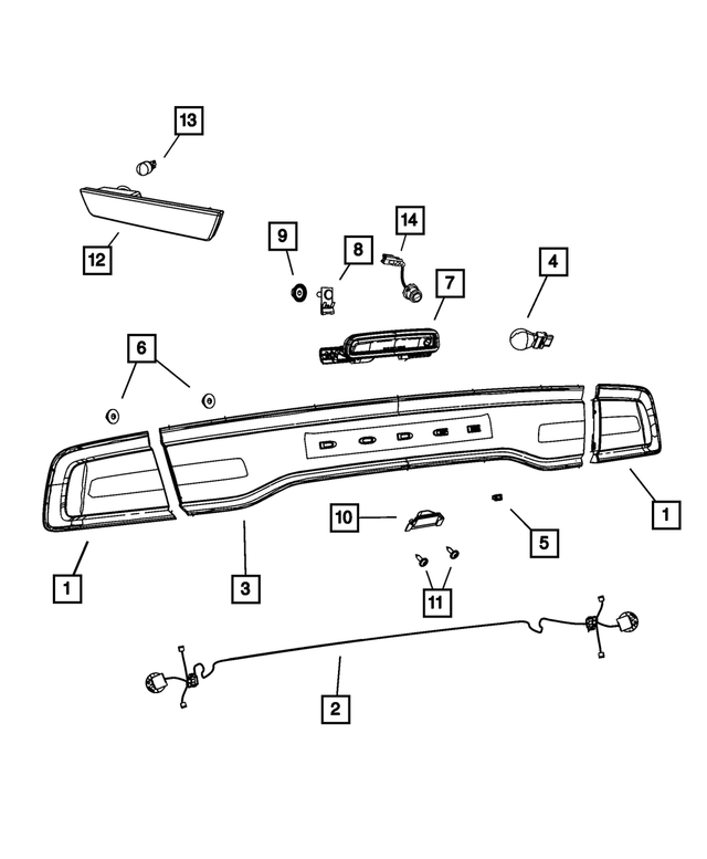 2011 Dodge Charger Taillamp Jumper Wiring 68096286AA | My Mopar Parts