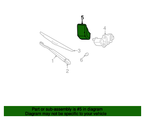2005 Jeep Wrangler Motor. Liftgate wiper, rear window wiper
