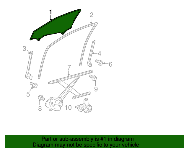 Toyota 69906-33020 Door Glass Channel Sub Assembly
