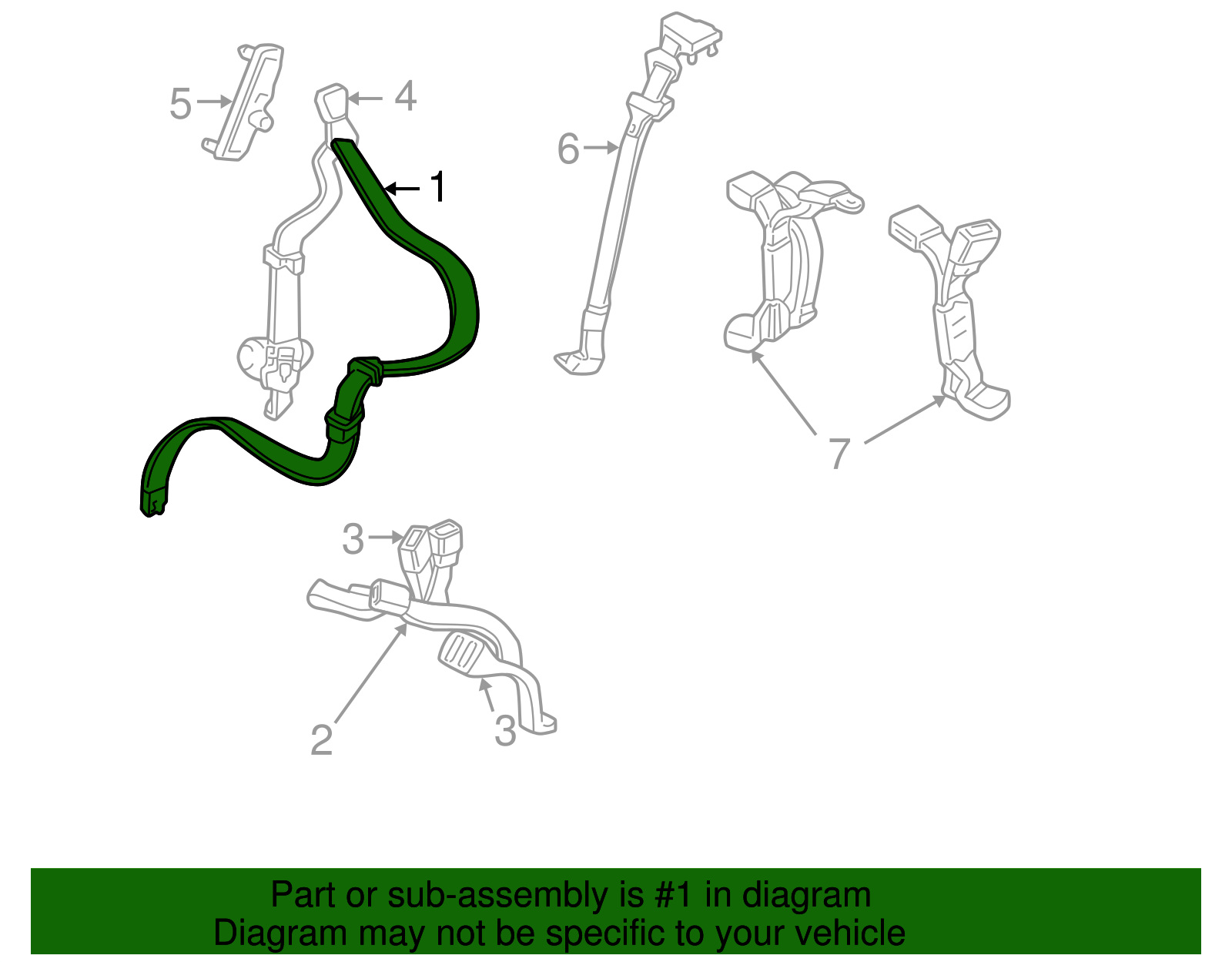 Lap & Shoulder Belt - GM (88955825)