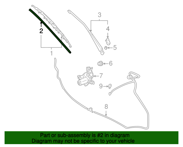20002012 Mitsubishi Wiper Blade Insert MR275313 Auto Parts