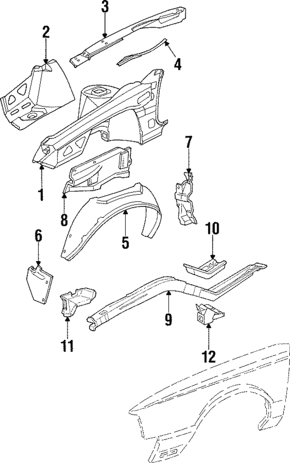 Front Rail Reinforcement - GM (25655081)