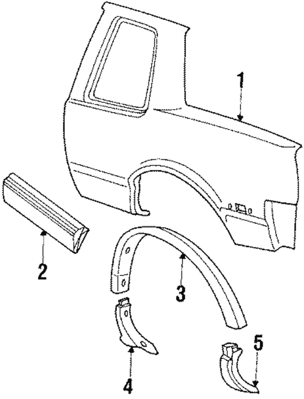 Molding Kit-Otr Panel Rear Whl Opg Left-hand          *Chrome - GM (12397189)