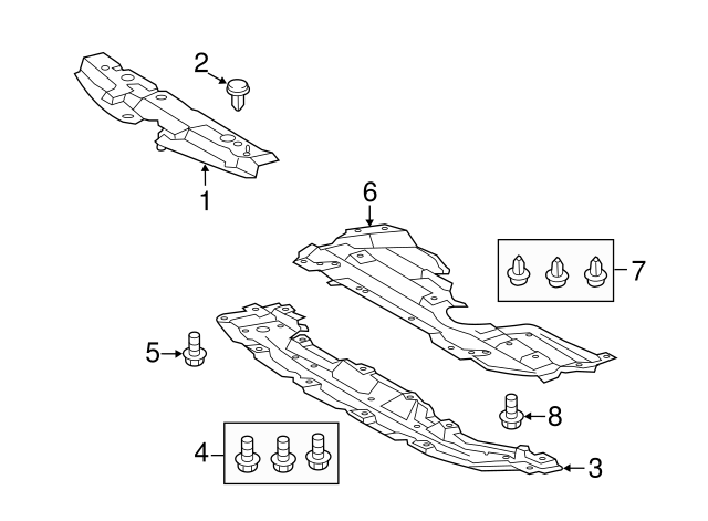 09-13 TOYOTA COROLLA SET OF 5 FENDER SPLASH SHIELD LINER CLIP BRAND NEW 07201