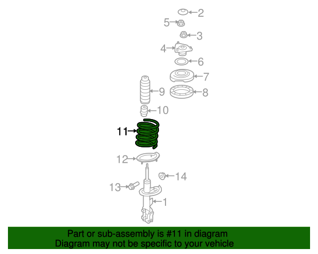 546302L230 Coil Spring 2009 2010 Hyundai Elantra Conicelli Hyundai