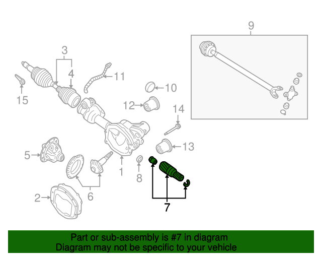 1L2Z3219AA 19952011 Ford Inner Axle Shaft Fairway Ford Parts