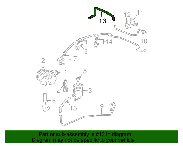 OEM 20032007 Honda Accord Power Steering Return Hose 53734SDAA01