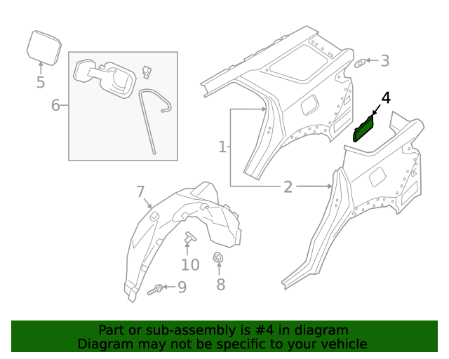 20152023 Ford OEM Quarter Panel Air Vent Grille FL3Z15280B62B Ford