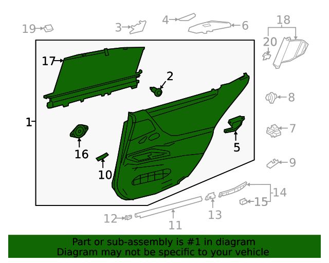 20192022 Lexus Door Trim Panel 6764033G80C9 OEM Parts Online