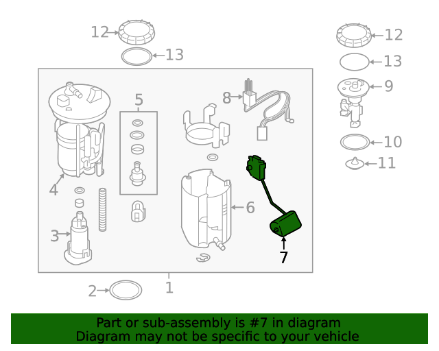 20182024 Subaru Fuel Gauge Sending Unit 42081FL050 Subaru Parts Store