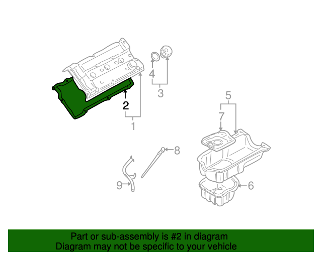 2001 Kia Optima Valve Cover Gasket 2244137101 Kia Parts Fast