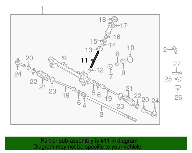 20182021 Hyundai Ioniq Rack And Pinion Steering Pinion Shaft 56512G7001 OEM Parts Online