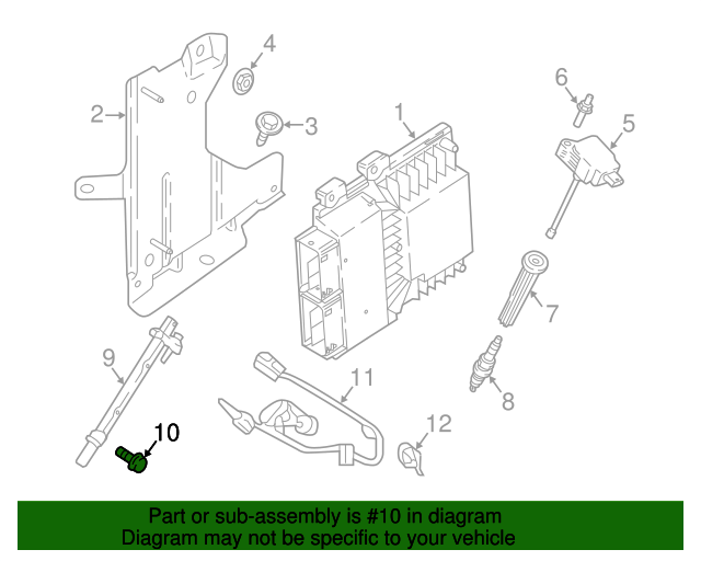 20152020 Ford Crankshaft Sensor Bolt W716442S437 QuirkParts