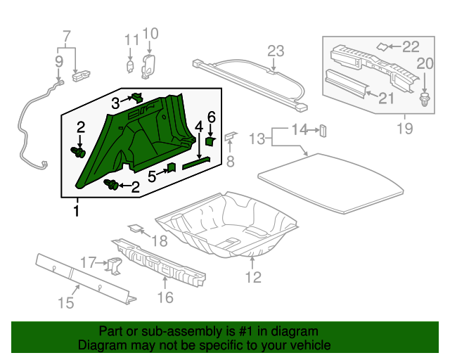 20172022 Honda CRV Side Trim Panel 84611TLAA01ZA OEM Parts Online