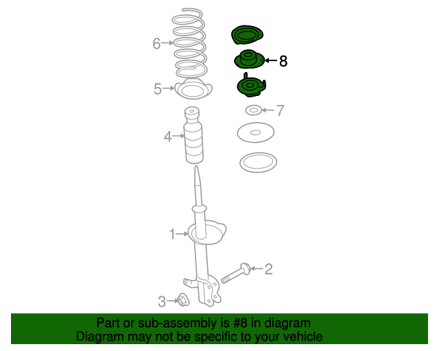 20072014 Nissan Strut Mount 54320JA00A Nissan Cheap Parts