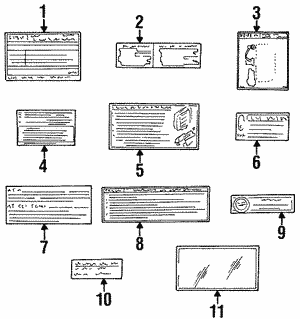 1129866052 - Body: Emission Label for Toyota: Land Cruiser Image