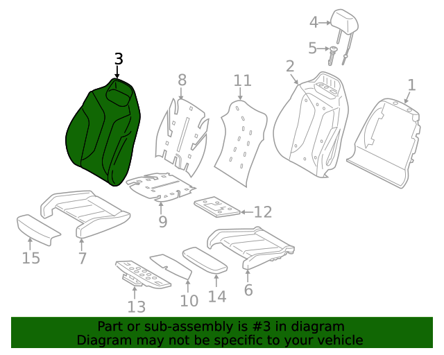 52-10-9-483-413 - Seat Back Cover - 2021-2023 BMW | BMWPartsHub