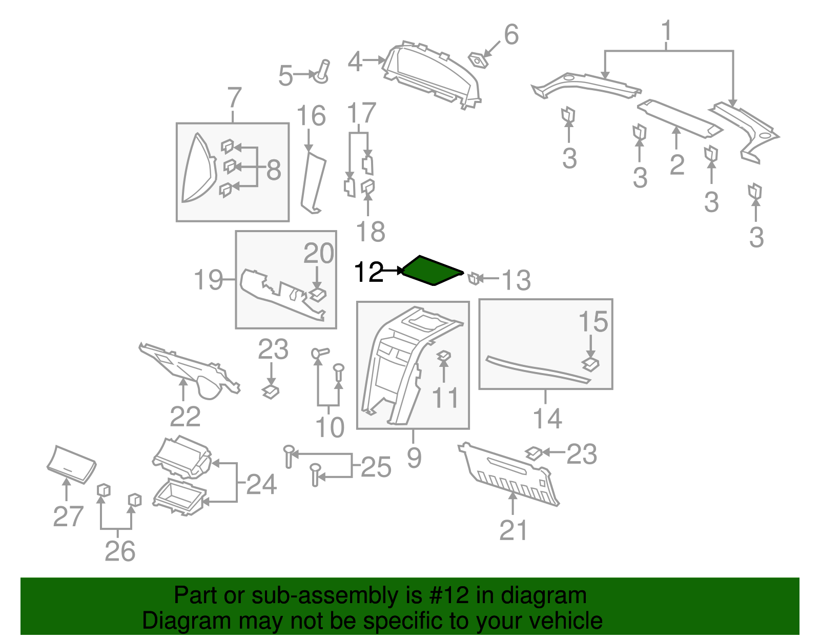 Grille, Rdo Front Spkr - GM (92218486)