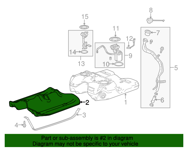 20102016 Cadillac SRX Fuel Tank Heat Shield 15871538