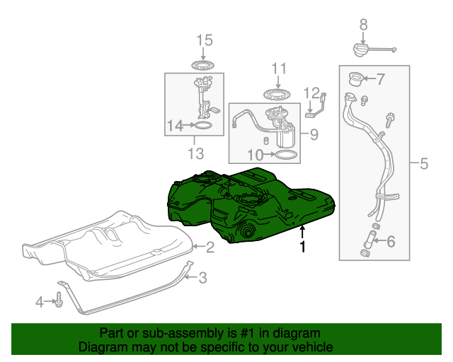 2010 Cadillac SRX Fuel Tank 22744670