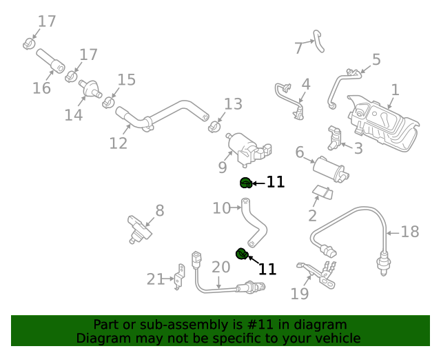 20162022 Hyundai PCV Hose Clamp 1472013006S Hyundai OEM Parts