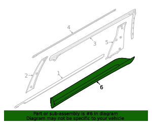 2023-2024 Kia Carnival Body Side Molding 87732-R0200SCR | OEM Parts Online