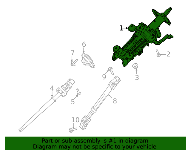 20212023 Ford F150 Steering Column PL3Z3C529B QuirkParts