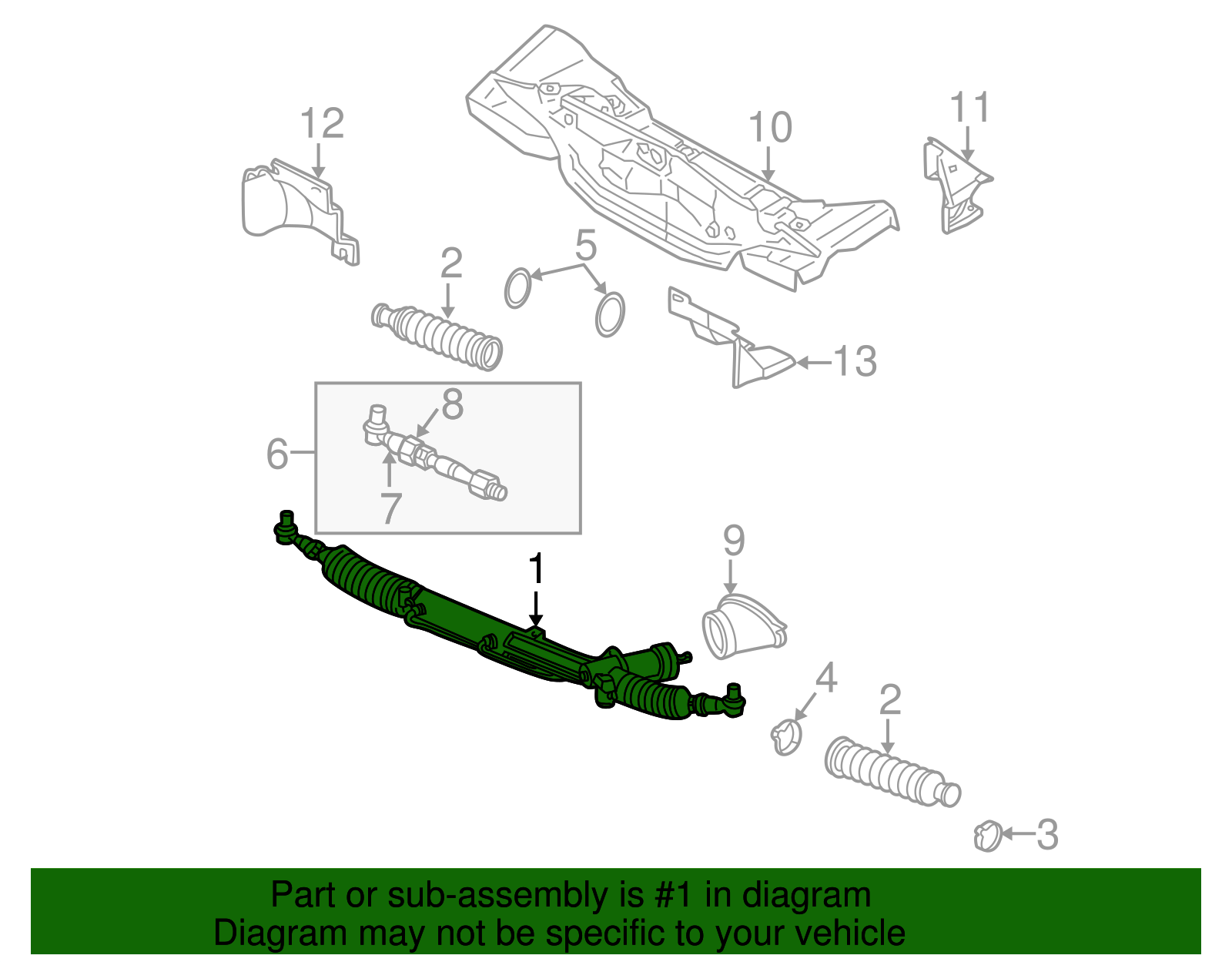 Steering Gear - Volkswagen (8D1-422-052-KX)