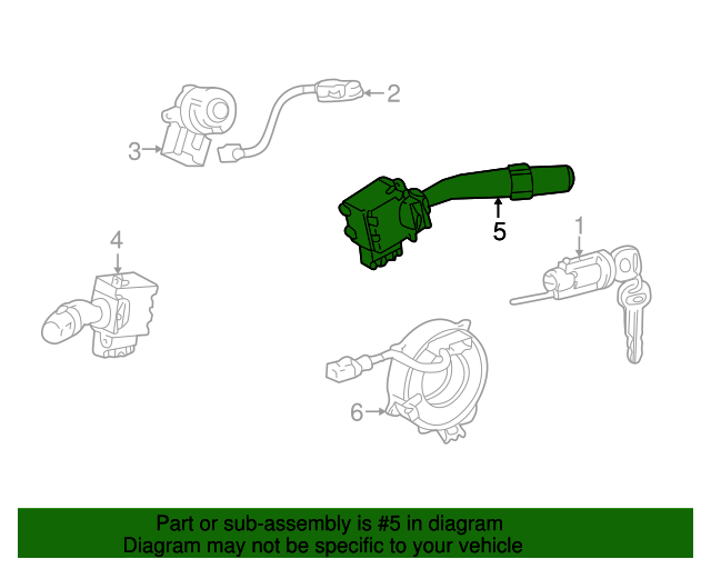 20032008 Toyota Wiper Switch 8465202300 Toyota Parts Center
