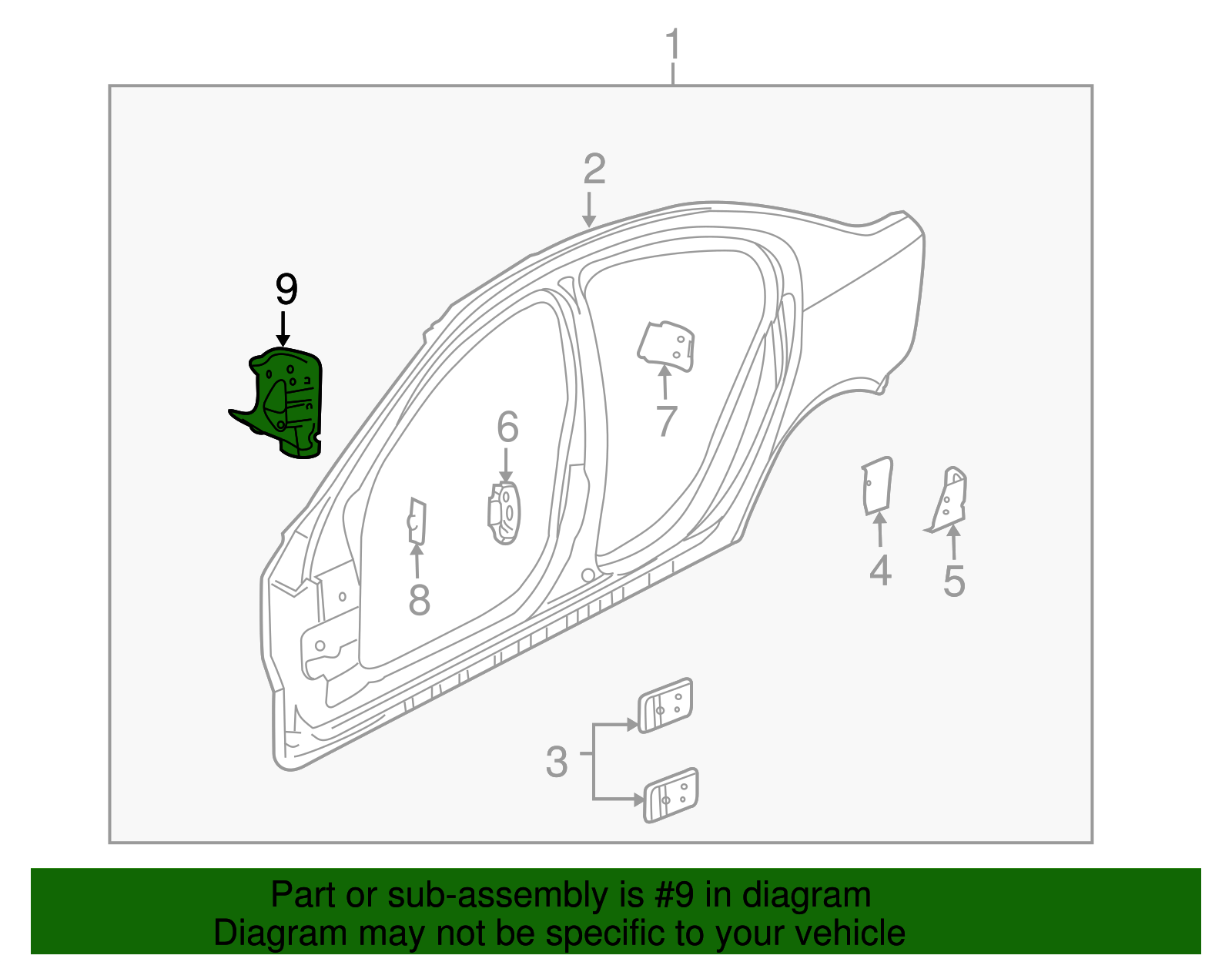 Driver Side A-Pillar Brace - GM (92207328)