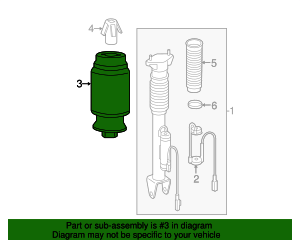 2006-2019 Mercedes-Benz Air Suspension Spring 166-320-03-25 ...