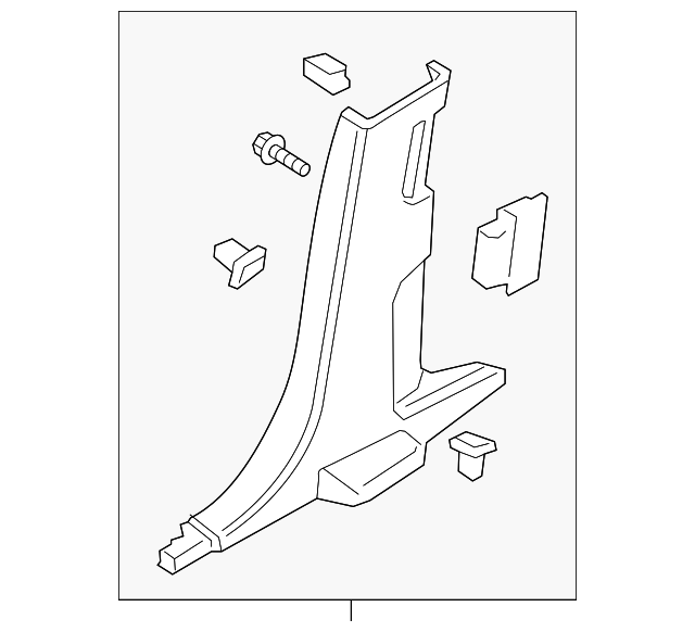 Lower Center Pillar Trim - Ford (GD9Z-5424347-BE)