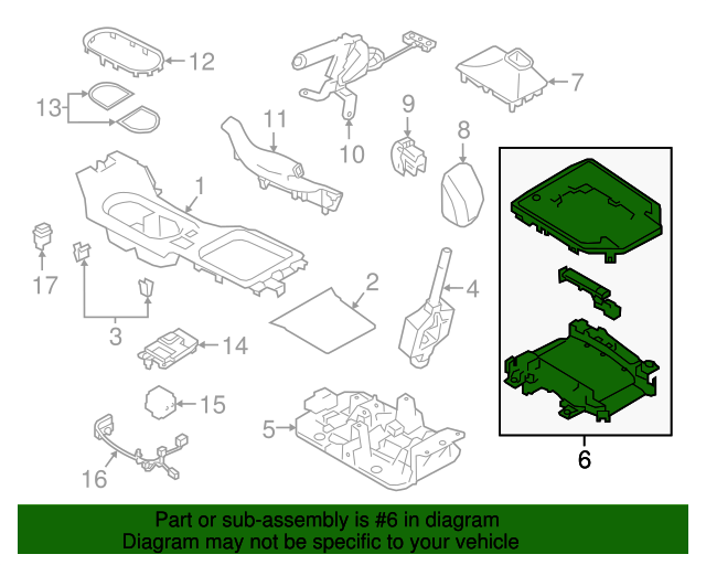 20172021 Subaru Shift Indicator 35170FL061 QuirkParts