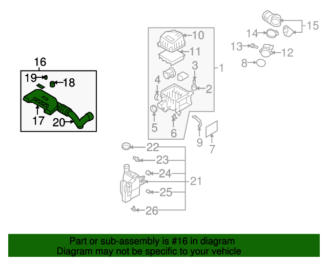 2007-2010 Hyundai Elantra Air Duct 28210-2H500 | Joseph Airport Hyundai