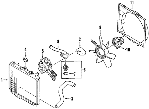 Radiator & Components for 1998 Isuzu Rodeo | Isuzu Parts Center
