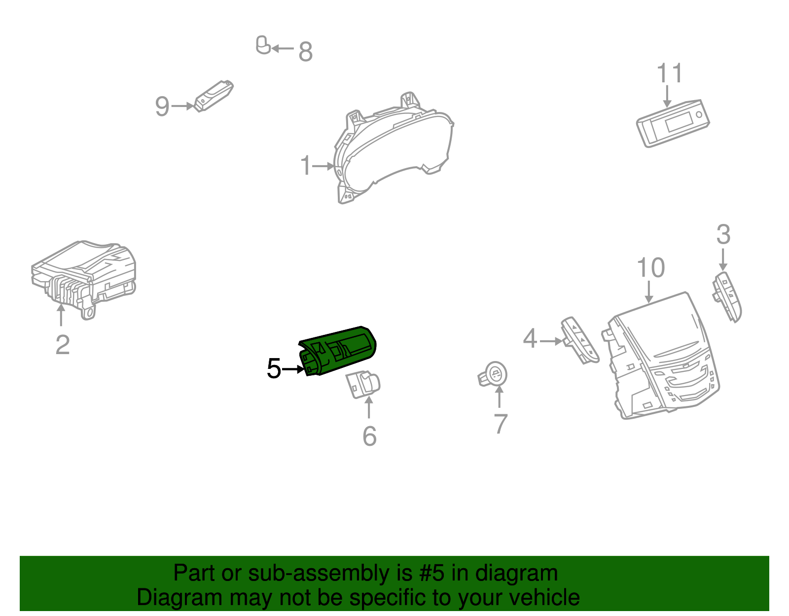 Maple Sugar Instrument Panel Dimmer Switch - GM (84093244)