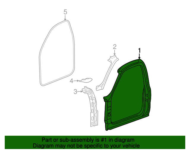 20072014 GM Passenger Side Door Opening Frame 20848454 Auto Parts