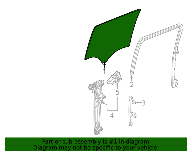 20192024 GM Rear Driver Side Door Window 84560291 Auto Parts Express